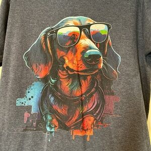 Stylish Gray Dachshund Dog T-Shirt